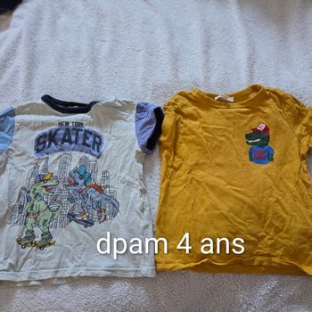 Lot 2 tee-shirts dpam 4 ans