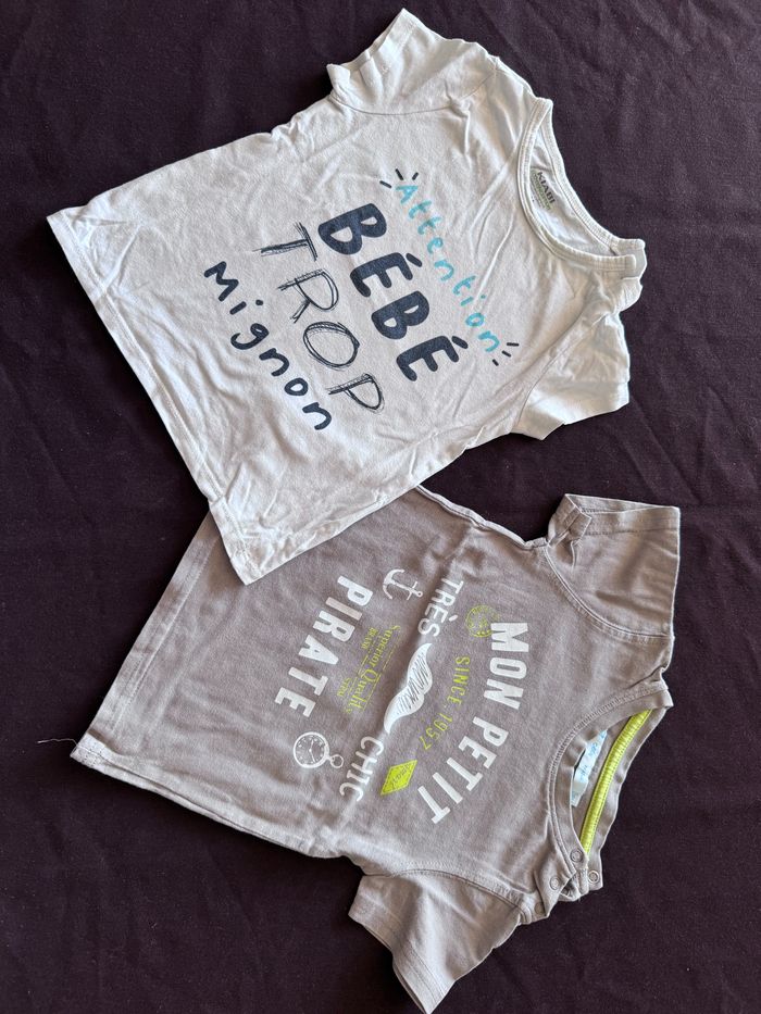 Lot 2 t-shirt été 18 mois Bébé mignon