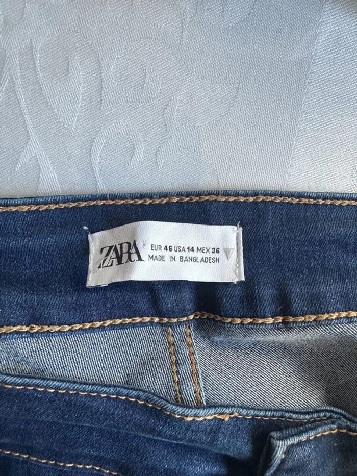 Jean droit évasé bleu - Zara - photo numéro 3