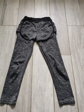 Pantalon de jogging noir et gris chiné short fille 10 ans