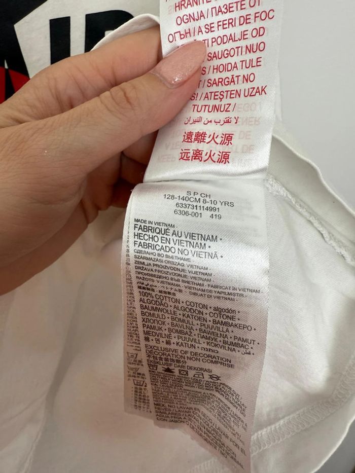 T-shirt Jordan Nike Air garçon 8-10 ans blanc super état - photo numéro 4