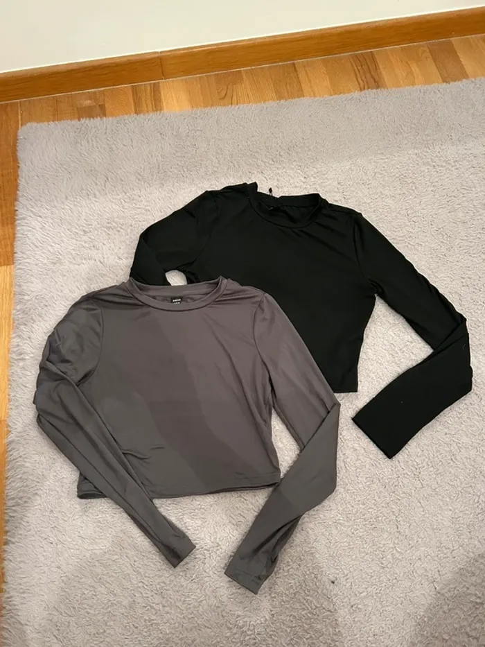 Lot de 2 crop top manche longue Shein S 36
