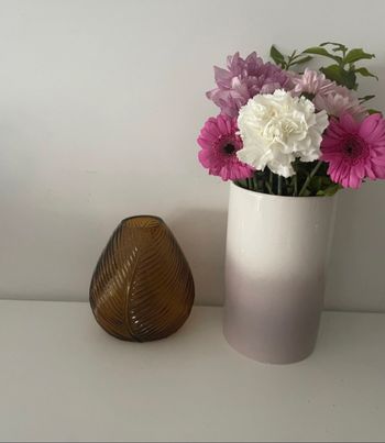 🌸Vase marron transparent feuilles maison du monde 🌸