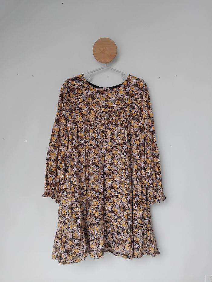 Robe 7 ans Sergent Major Fleurs manches longues Printemps 🏵 - photo numéro 1