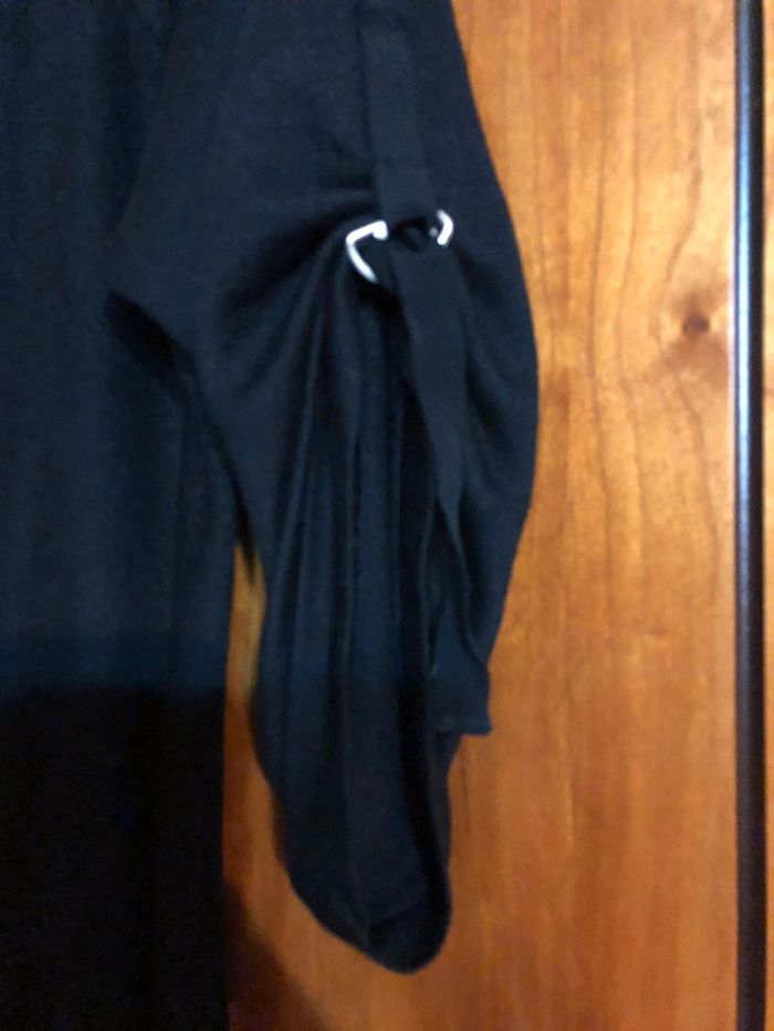 Blouse noire fluide manches courtes 36 - photo numéro 2
