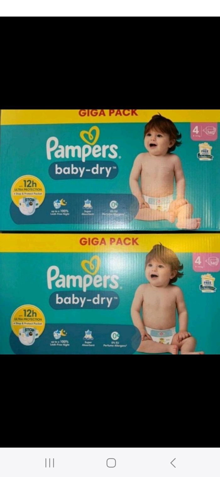 🎁280 couches pampers baby dry 🎁