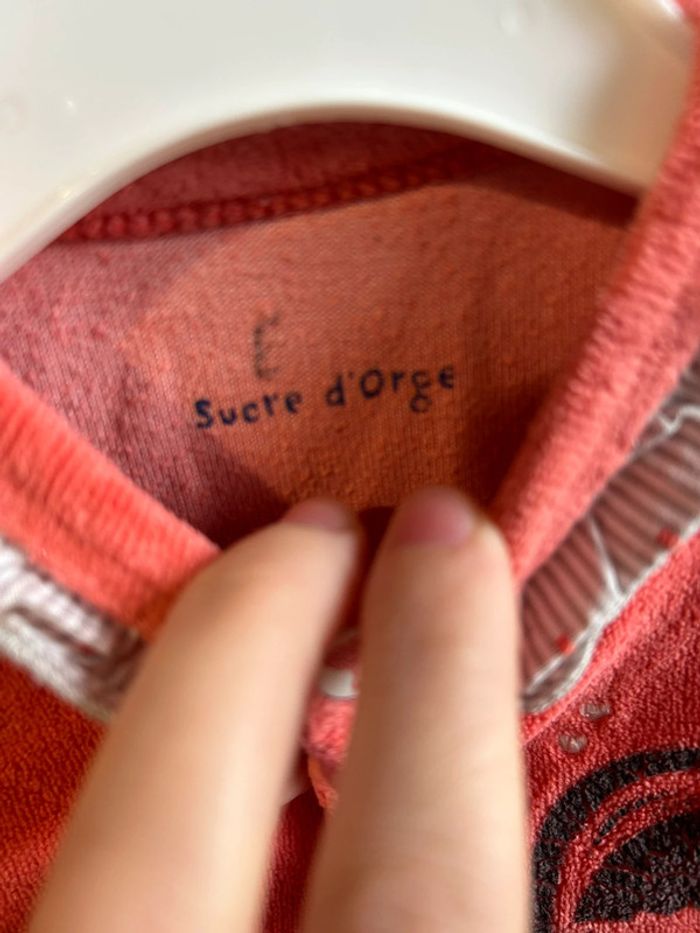 Pyjama corail , 1 mois sucre d’orge - photo numéro 3