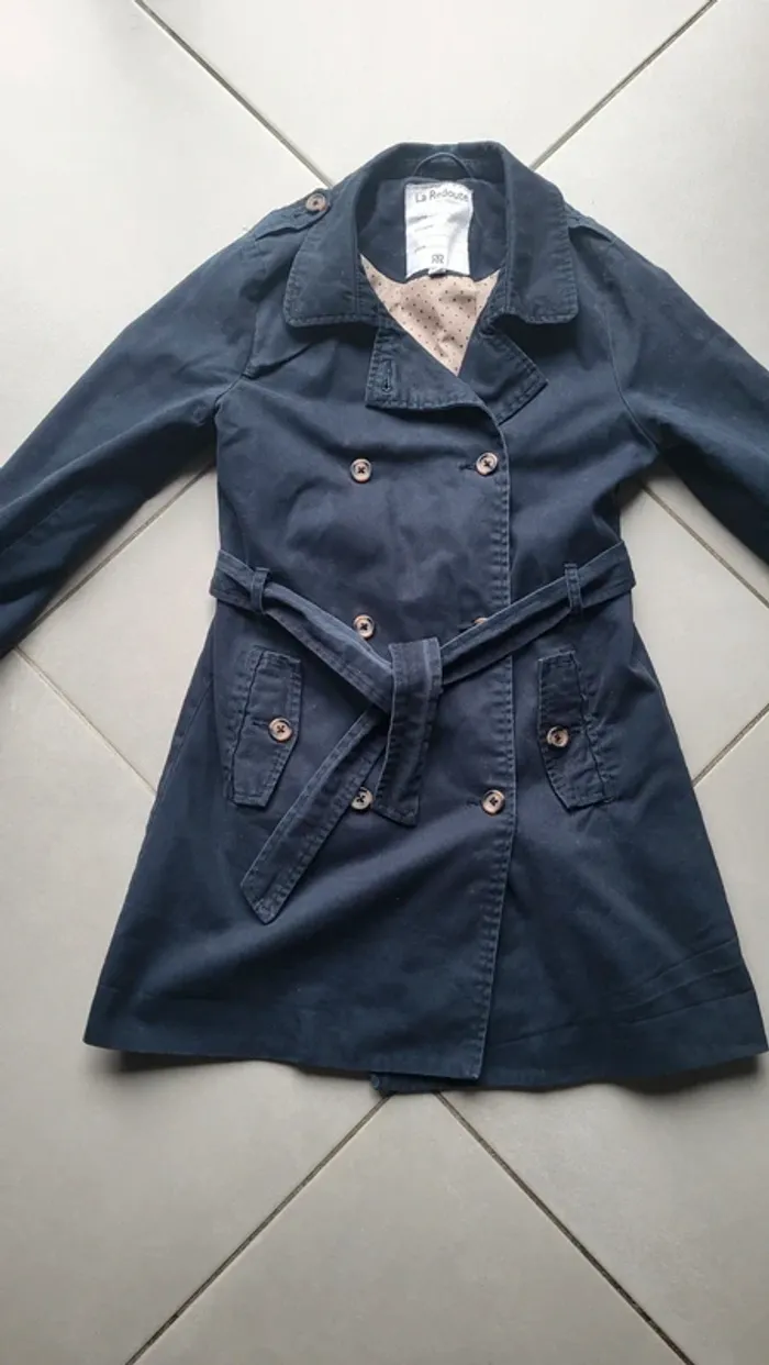 Trench parka bleu