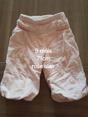 Pantalon fille 9mois71cm