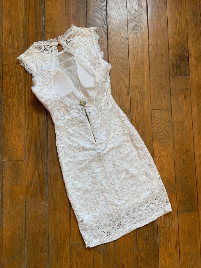Robe blanche sexy dos nu dentelle taille Xs 34 - photo numéro 8
