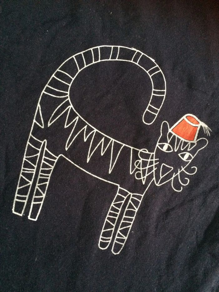 T-shirt marine en coton d'Egypte 8 ans - photo numéro 2