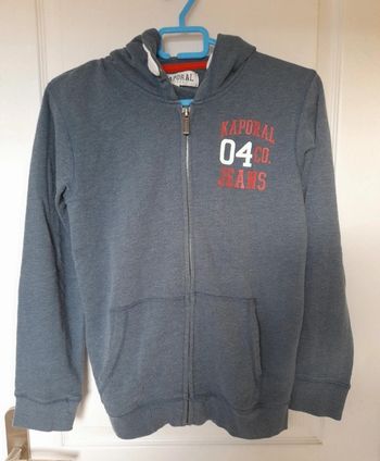 Sweat zippé effet usé