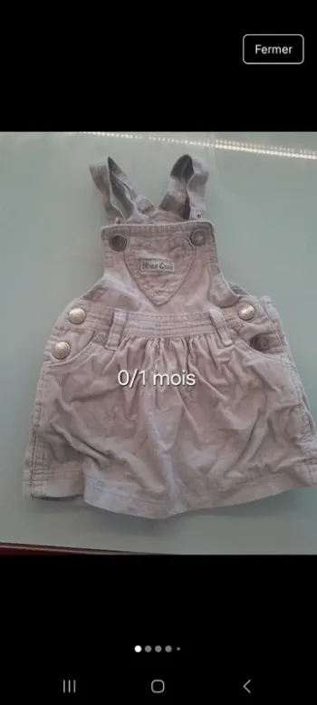 Robe salopette beige