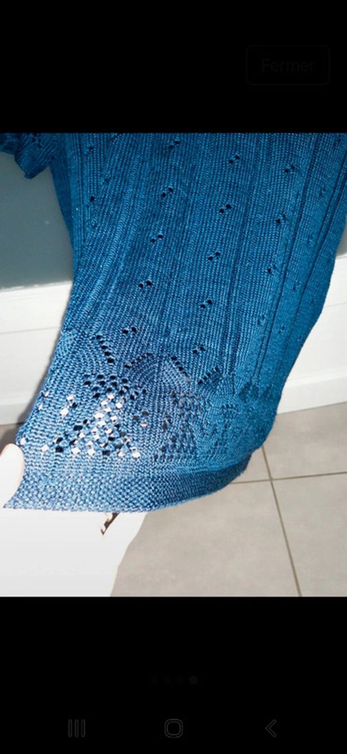 Pull ajouré marine 40🔴 - photo numéro 4
