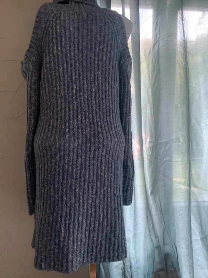 Robe SHEIN bleu ciel col roulé taille L épaule dénudé - photo numéro 7