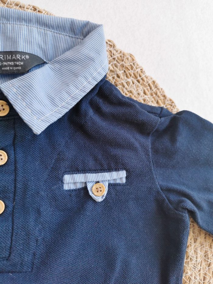 Haut habillé 👣 avec col, primark, 6/9 mois, 74cm - photo numéro 5