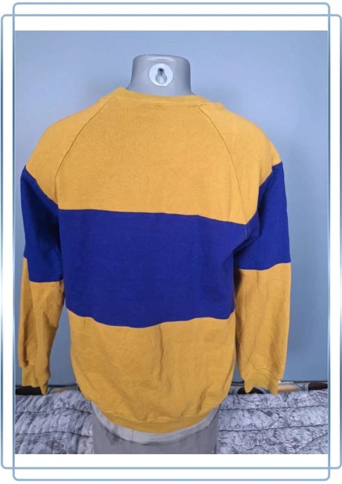 Sweat col rond / crewneck miller lite homme violet et moutarde / taille M (297) - photo numéro 8