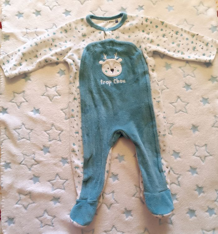 Pyjama Sucre d’Orge 12M / 74cm – Très bon état – Doux & chaud