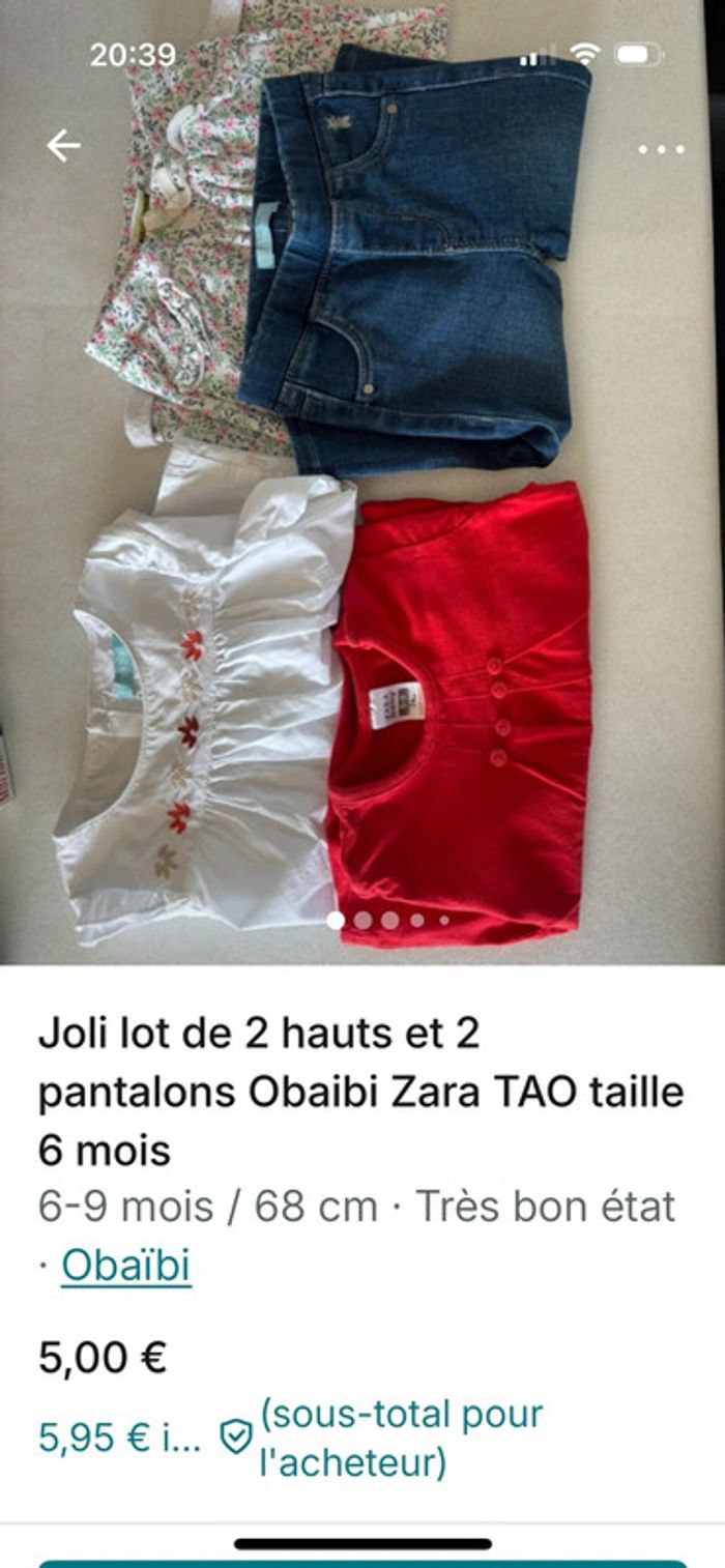 Superbe lot de 35 articles 6 mois plusieurs marques - photo numéro 5