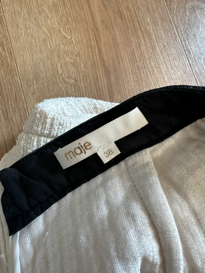 Mini jupe Maje blanc cassé et noire taille :6 - photo numéro 3