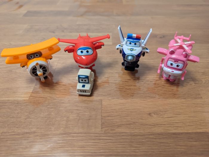 Lot de 4 figurines Super wings articulées d'environ 5-6 cm - photo numéro 3
