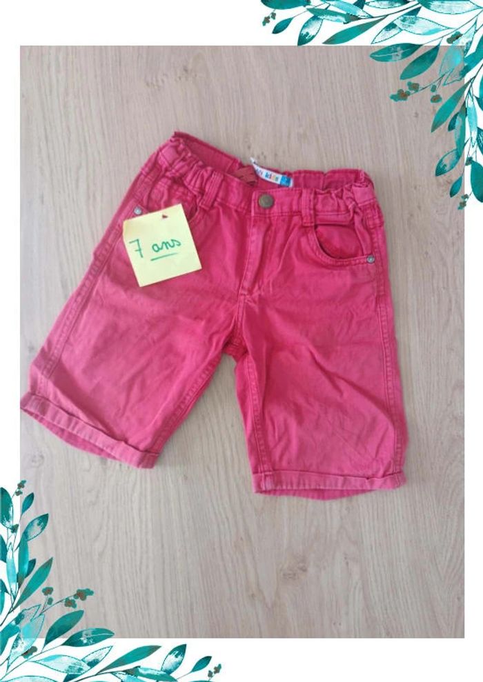 Short garçon 7 ans rouge