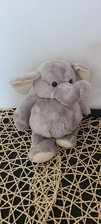 HISTOIRE D'OURS DOUDOU ELEPHANT GRIS