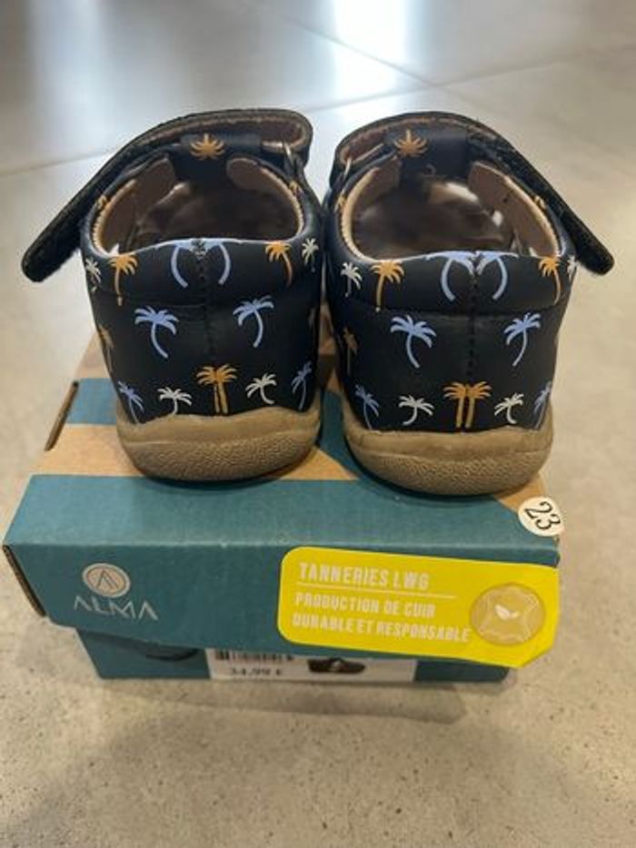 Sandales cuir palmiers bébé garçon - taille 23 - photo numéro 5