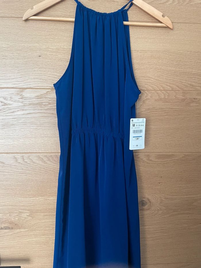 Robe Zara bleu électrique neuve M - photo numéro 3