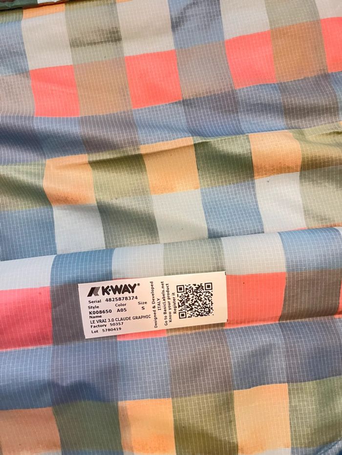 K-way - Veste Le vrai Claude 3.0 Graphic Vichy Big - Taille S - photo numéro 7