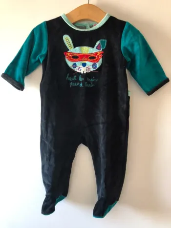 Pyjama velours DPAM 6 mois
