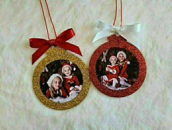 Boule de Noël avec photo personnalisée