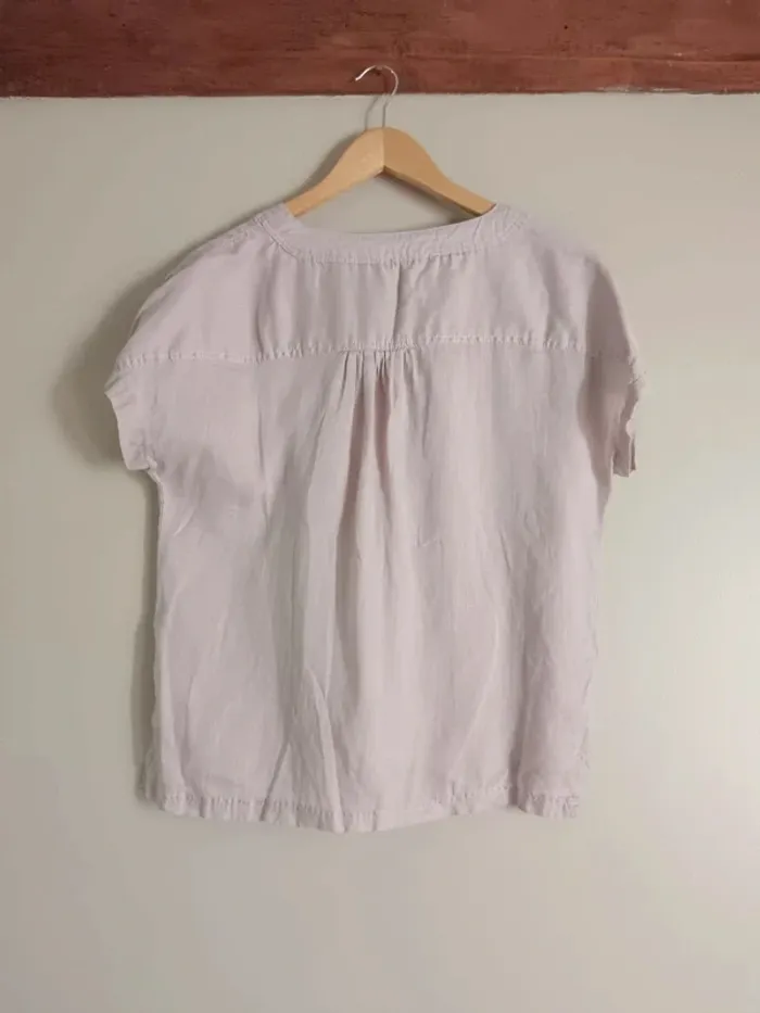 T-shirt lin lila Monoprix - photo numéro 5