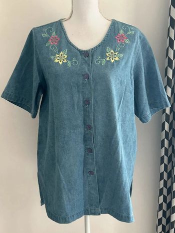 blouse manches courtes Blanche Porte taille 42