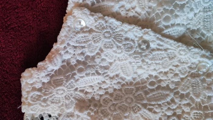 Robe blanche dentelle et tulle taille 3 mois - photo numéro 3