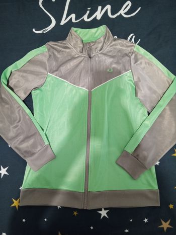 Veste "gris/vert menthe" _ 13/14 ans