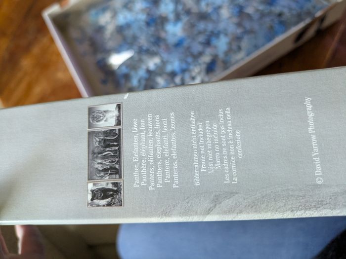 Magnifique puzzle noir & blanc Panthère éléphant lion tryptique Ravensburger 1000 pièces neuf - photo numéro 3