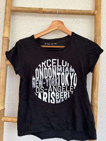 t shirt noir capitales du monde