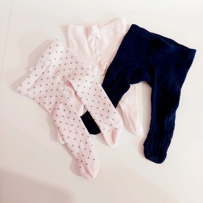 Lot de 3 paires de collants 1 - 3 mois