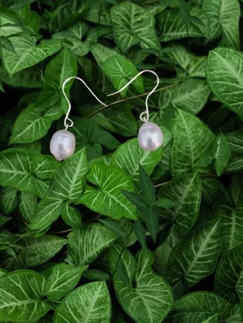 boucles d'oreilles en argent 925 avec perles d'eau douce