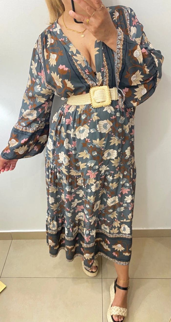 Robe Style Bohème Imprimé Fleurs Taille Unique - photo numéro 5