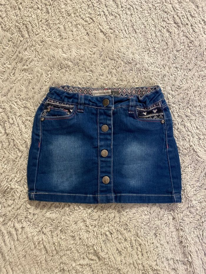 jupe en jean taille 5 ans - photo numéro 1