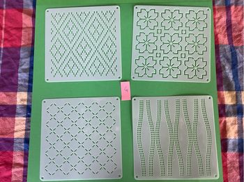 Pochoirs Sashiko x 4 broderie japonaise 