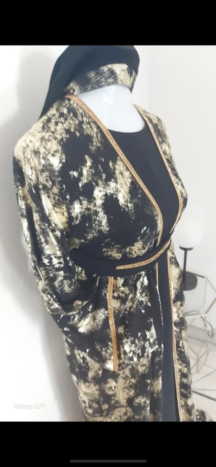 Kimono caftan doré événement neuf - photo numéro 7