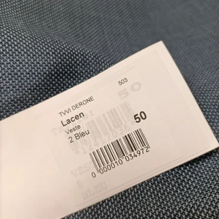 Veste de costume bleue coupe regular Griffe Noire - Taille 50 A476 - photo numéro 7