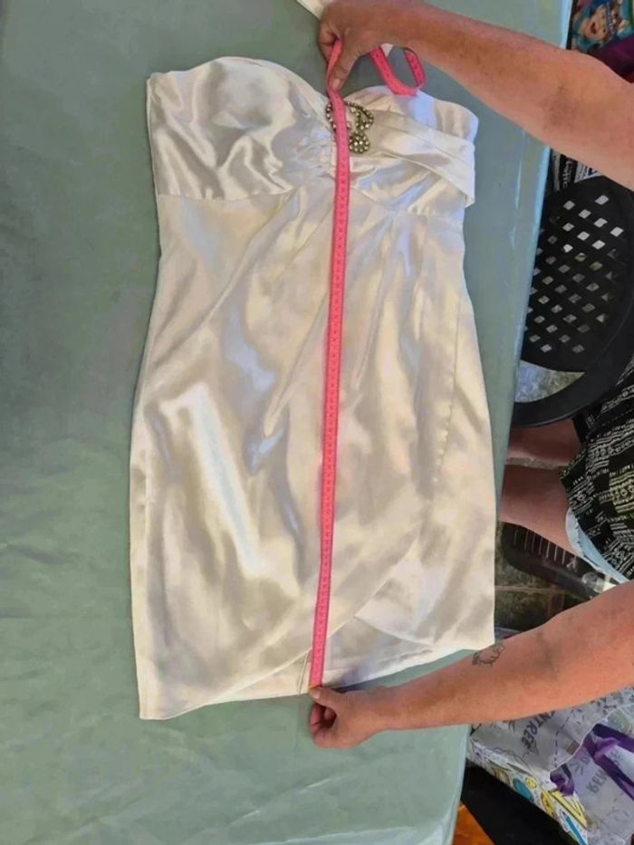Robe de cérémonie écru effet satin avec son etole 🌹40/42 🌹 - photo numéro 10