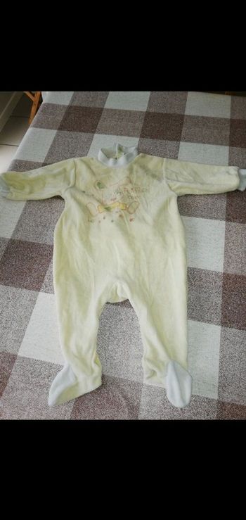 Pijama épais jaune 6 mois