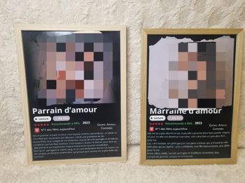 Cadre parrain et Marraine version Netflix