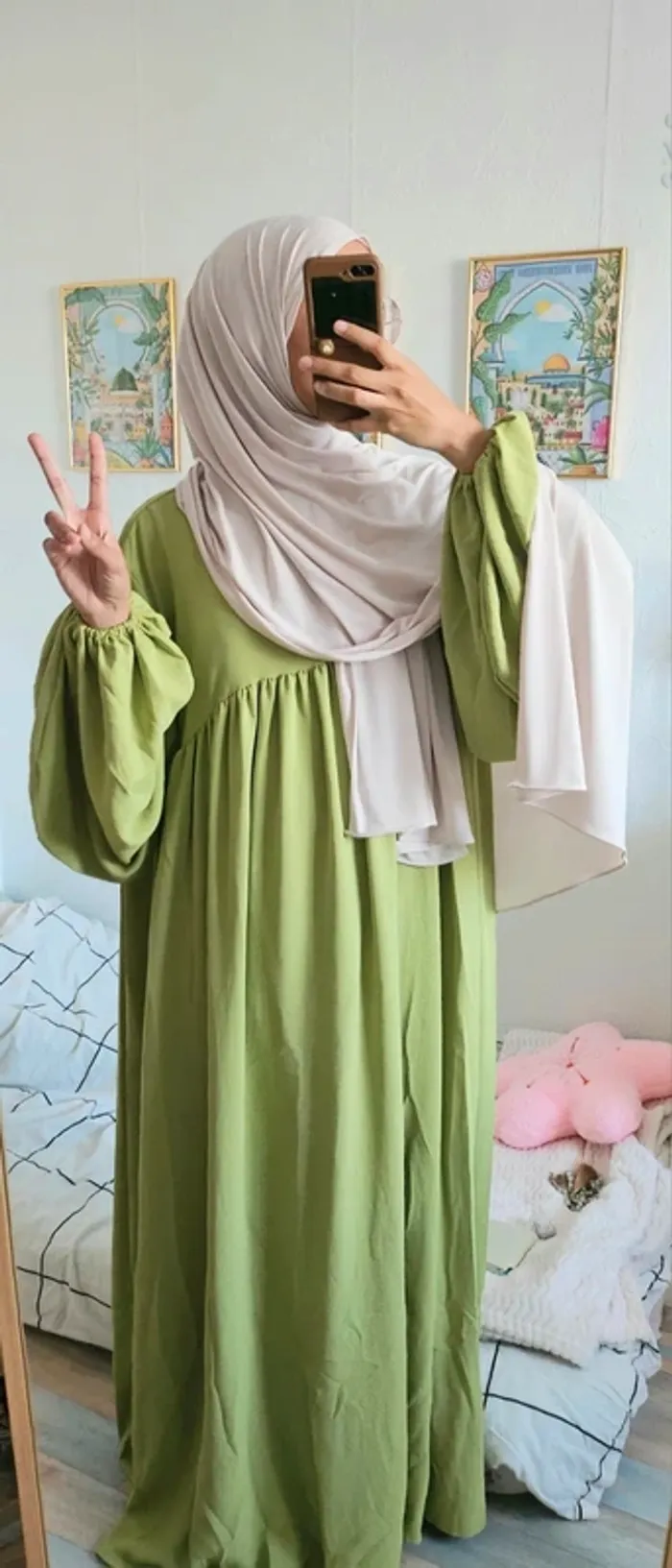 Robe verte pomme bouffante taille unique neuve - photo numéro 8