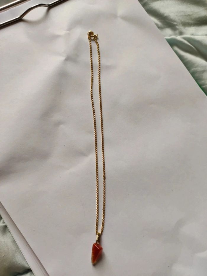 Collier pendentif petite pierre - photo numéro 3